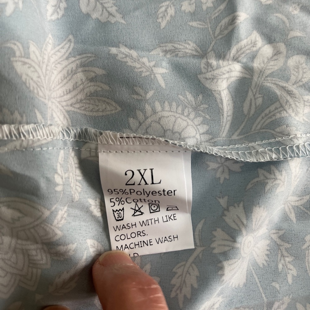 Floral Teal Dress plus size - Picture 8 of 8